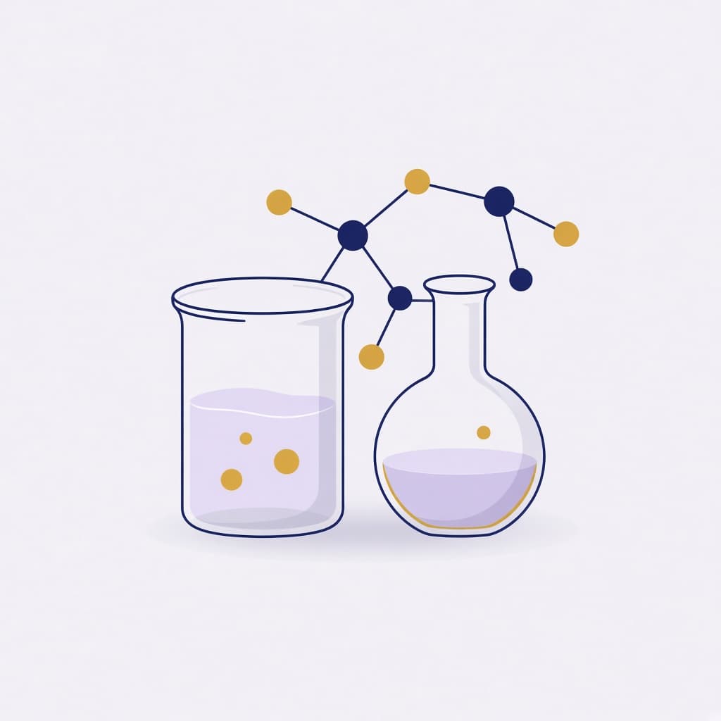 Ilustração de laboratório e desenvolvimento de fórmulas